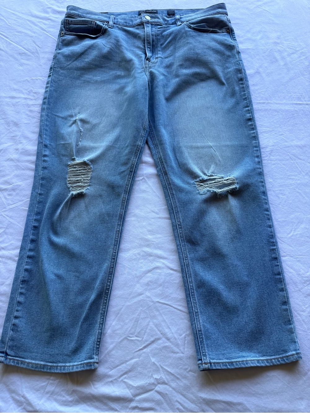 Lucky Brand Sienna Jeans Womens 16/33 Mid Rise Boyfriend Distressed Light Wash
